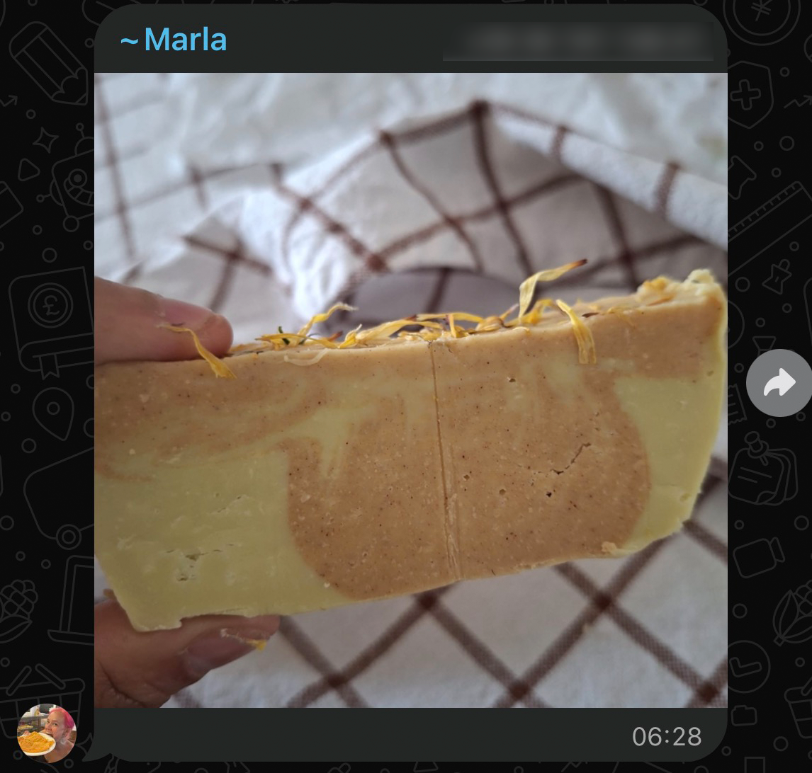 Depoimento de aluna do curso Seu Primeiro Sabonete Natural — imagem 3
